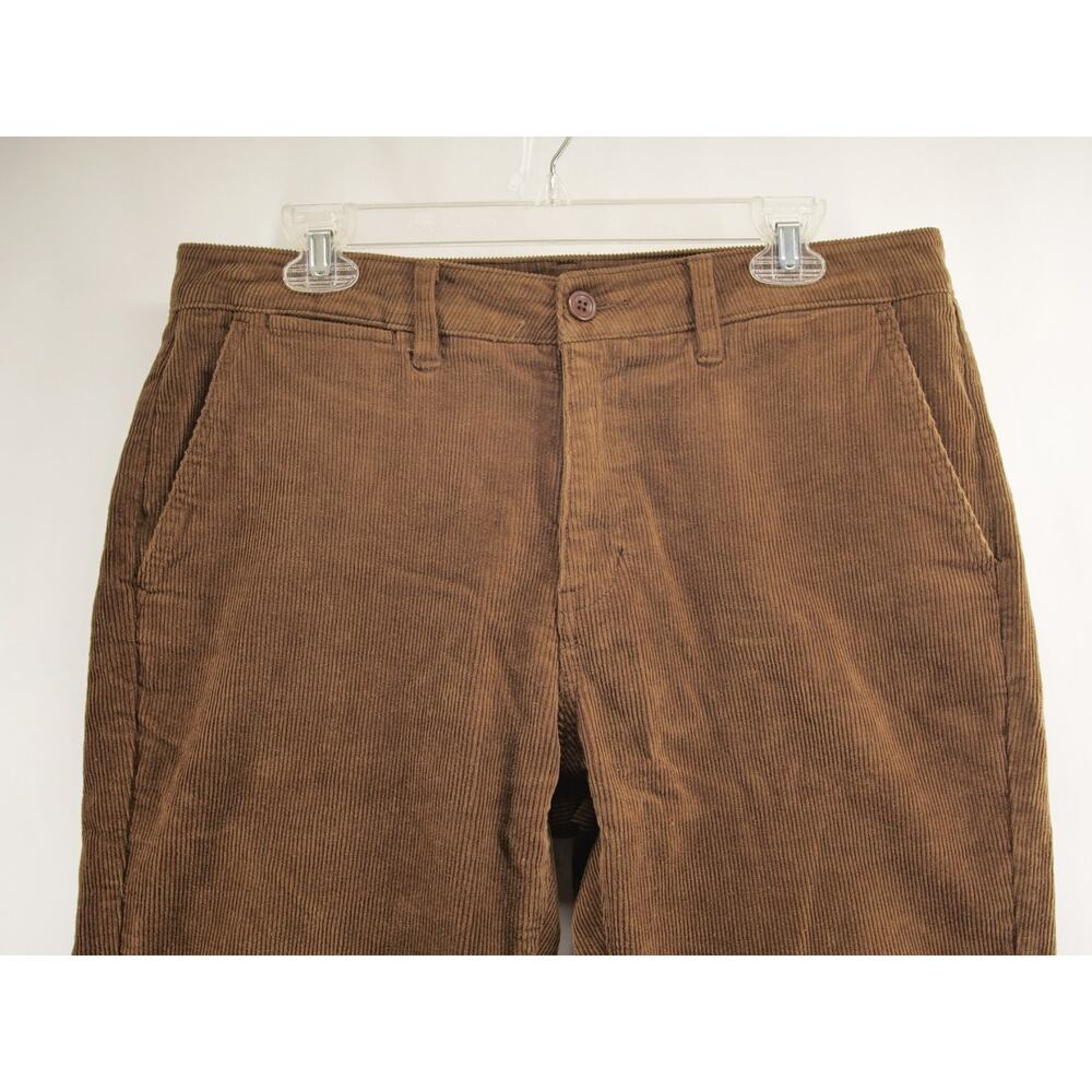 Katin Corey Corduroy Pants Mens 33x27 Brown Slim Straight Stretch Chino - Picture 2 of 10
